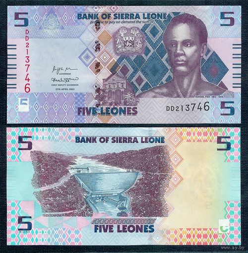 Сьерра Леоне 5 леоне 2022 год, UNC