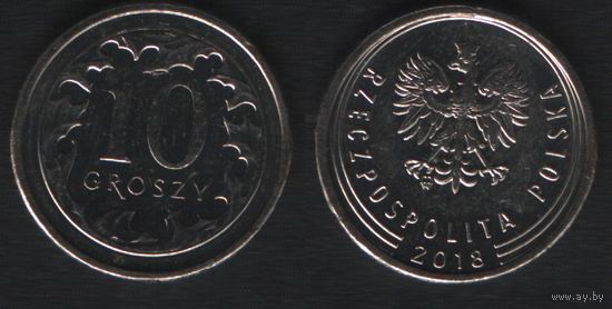 Польша y971 10 грош 2018 год (mw) (_alb2