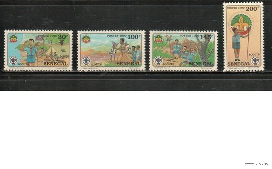 Сенегал-1990 (Мих.1099-1102) ,  ** , Скауты(полная серия)