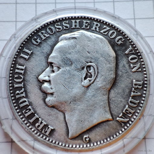 3 марки Баден.1909 года.