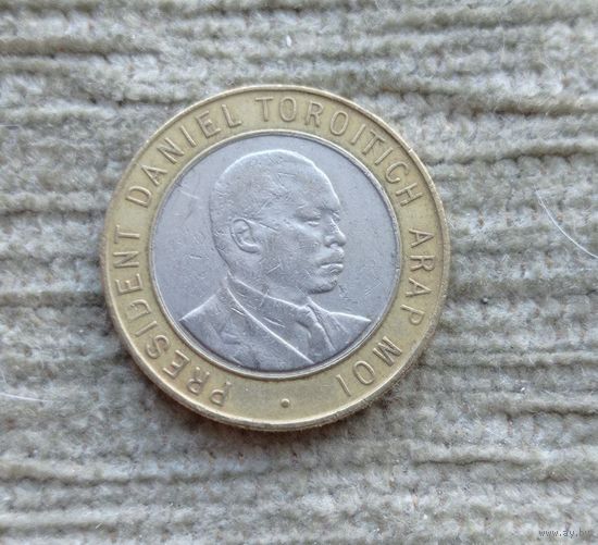 Werty71 Кения 10 шиллингов 1997 Биметалл