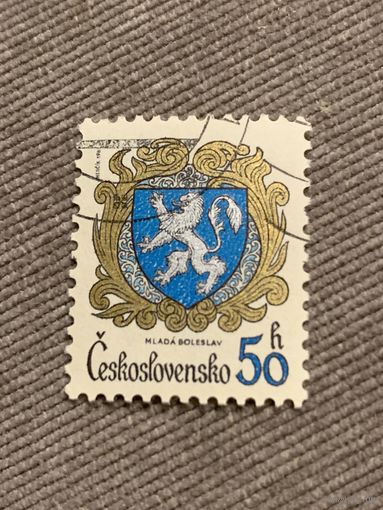 Чехословакия 1982. Гербы. Mlada Boleslav. Марка из серии