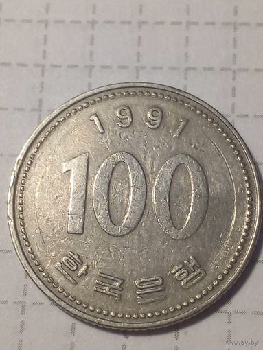 100 вон Южная Корея 1991 год