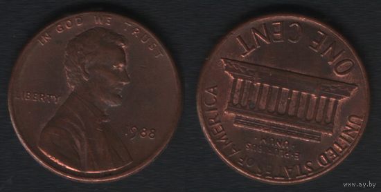США km201b 1 цент 1988 год (-) (_3 ТОРГ ЛЮБОЙ