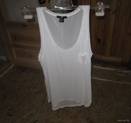 Топ H&M шифон + трикотаж, S