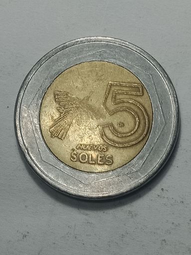 Перу  5 новый соль 2005 года .