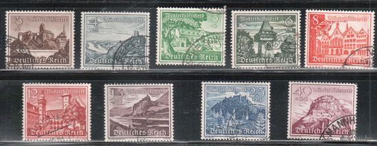 Германия-1939,(Мих.730-738) гаш. , Зимняя помощь, Архитектура (полная серия)