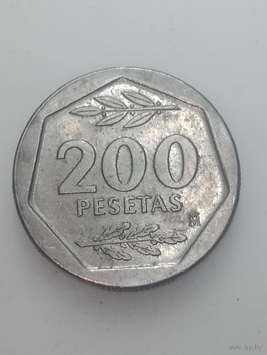Испания 200 песет 1987 года .