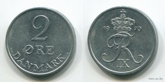 Дания. 2 эре (1970, XF)