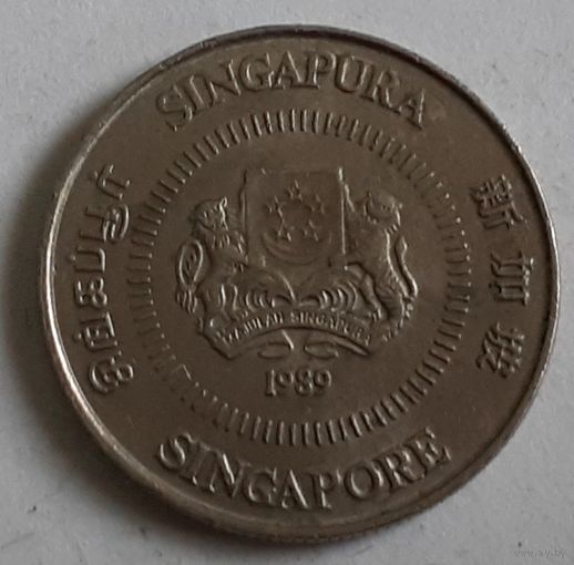 Сингапур 10 центов, 1989 (14-6-7)
