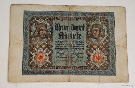 1920 год Германия 100 марок