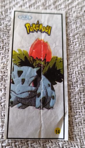 Pokemon(покемон) вкладыш от жвачки