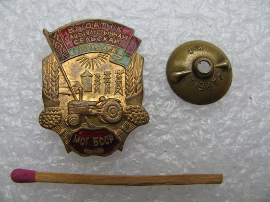 Знак. Отличник Социалистического Сельского хозяйства МСХ БССР. тяжёлый_