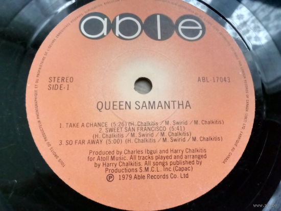 Виниловая пластинка QUEEN SAMANTHA. (конверт отсутствует).