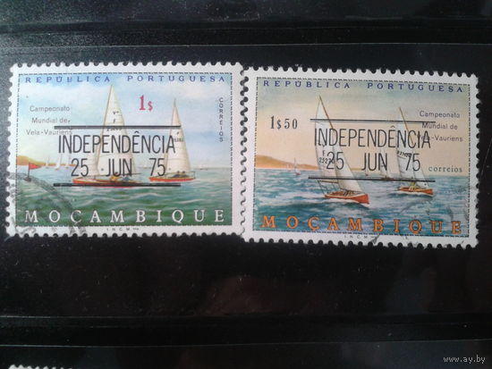 Мозамбик, 1975. Парусный спорт, надпечатка