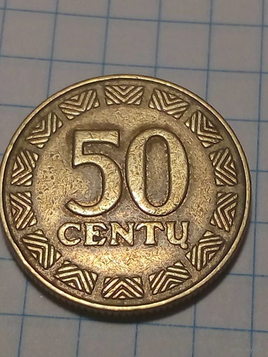 50 центов Литва 1997 год