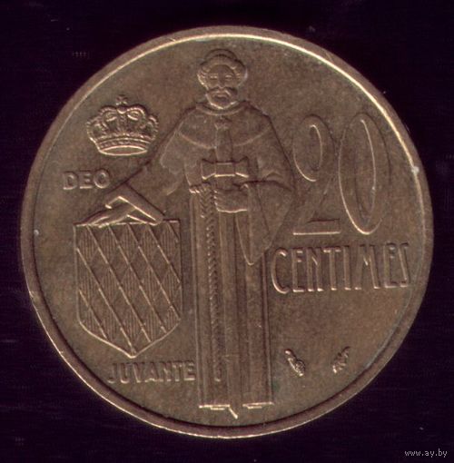 20 сантимов 1979 год Монако Тираж 25 тысяч.