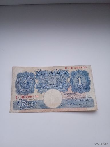 Великобритания 1 фунт 1940 год( редкая)