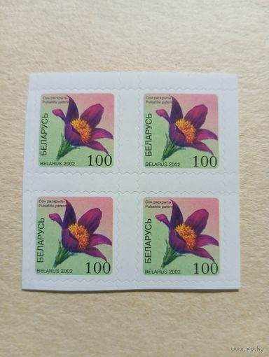 Марки Беларусь. Марка ст. Сон-трава самоклейка. 2002 год