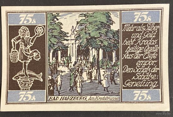 Нотгельд 75 пфеннигов 1921 год. Брауншвейг. Веймарская республика