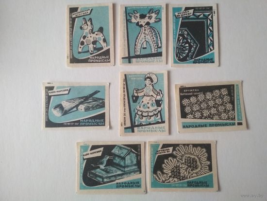 Спичечные этикетки . ф.Красная звезда.Народные промыслы.ГОСТ 1820-56.1959 год