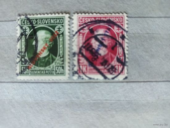 Словакия. 1939. Андрей Глинка. С надпечаткой