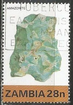 Замбия. Минералы. Амазолит. 1982г. Mi#270.