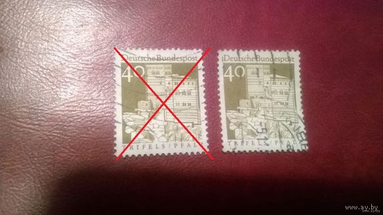 Марка Трифельз. Пфальц (Строения 12 века) 1966 год Германия