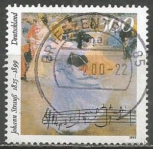 Германия. 100 лет со дня смерти И.Штрауса. Композитор. 1999г. Mi#2061.