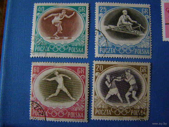 Польша 1956 спорт М 984-89 Used Олимпиада Мельбурн