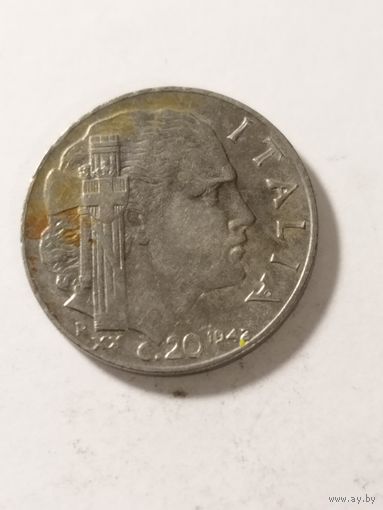 Италия 20 сентизим 1942