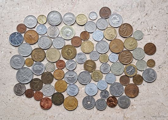 Монеты 80 штук без повторов