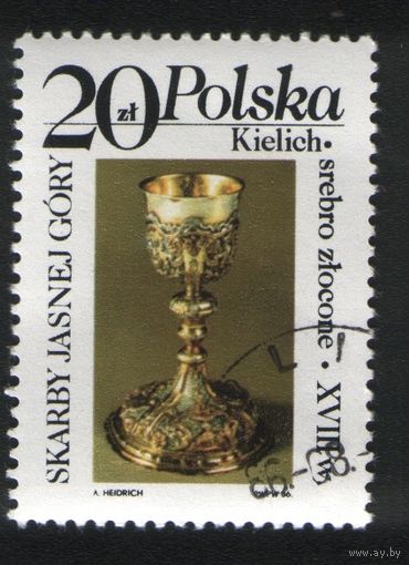 Польша 1986.08.15 (Mi)PL3040 марка из сер.Сокровища Ясной Горки 20zl Позолоченная серебряная чаша, XVIII век (г) (a1-14 ТОРГ/ВАША ЦЕНА
