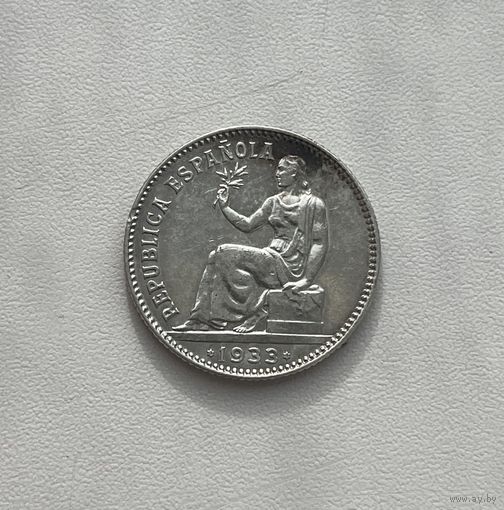 ИСПАНИЯ  1 песета 1933 г.