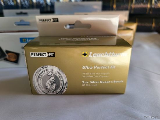 РАСПРОДАЖА! Капсулы для монет Leuchtturm Ultra 32,6 мм * 10 штук! Целая упаковка! Германия, Лёйхтурм, Leuchtturm! РАСПРОДАЖА!