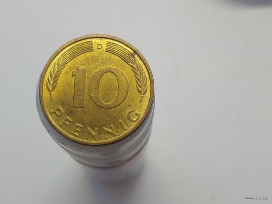 10 пфеннигов Германия ФРГ 1995 год  буква D лот 43