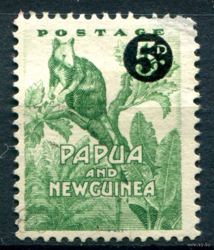 Британские колонии - Папуа Новая Гвинея - 1957/59г. - фауна, 5 P - 1 марка - чистая, без клея, с утончением справа вверху [Mi 25]. #3-WB-66-A-1