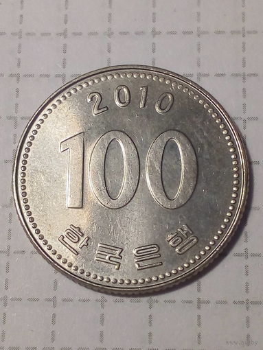 100 вон Южная Корея 2010 год
