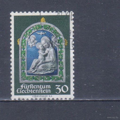 [1661] Лихтенштейн 1971. Культура.Искусство.Рождество. Одиночный выпуск.Гашеная марка.