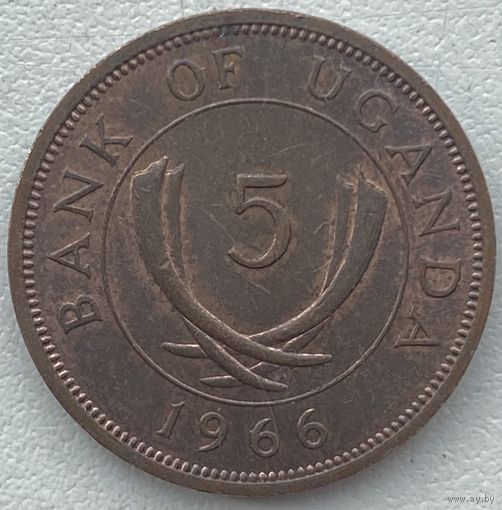 Уганда 5 центов 1966 г.