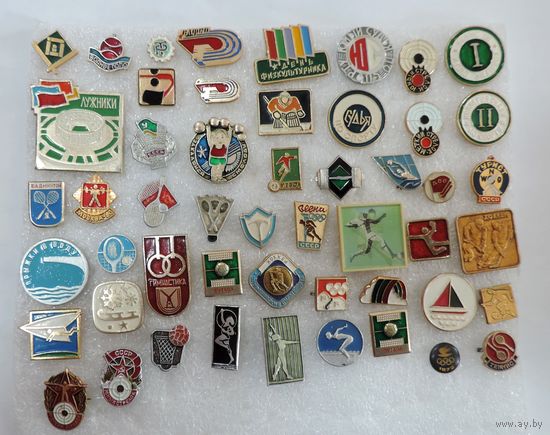 Значки спортивные СССР - 50 шт.