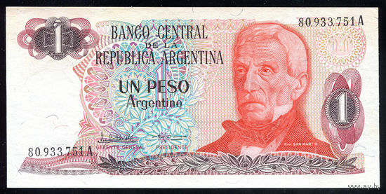 ARGENTINA/Аргентина_1 Peso Argentino_nd (1983 - 1984)_Pick#311.a_UNC-