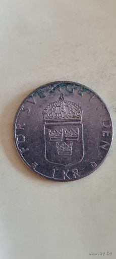 Швеция 1 крона 1989