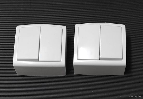 Выключатель 2-клавишный ОП 2 штуки с 1 рубля