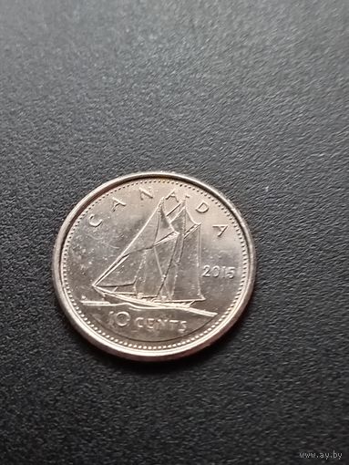 Канада 10 центов 2015 г.