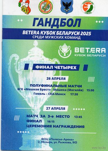 Финал четырех. Гандбол. 2025, Мозырь.