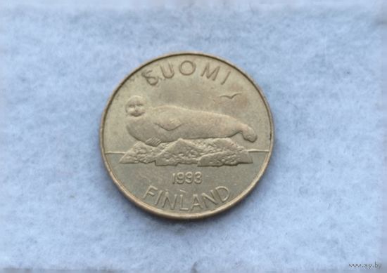 Werty71 Финляндия 5 марок 1993 Нерпа