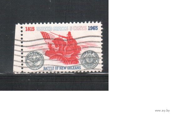 США-1965, (Мих.876) , гаш. , Война, Битва при Нью-Орлеане (одиночка)