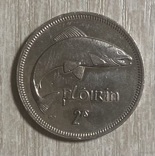 Монета 2 шиллинга 1963 год. Лосось
