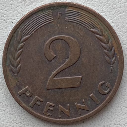Германия 2 пфеннига 1969 г. F